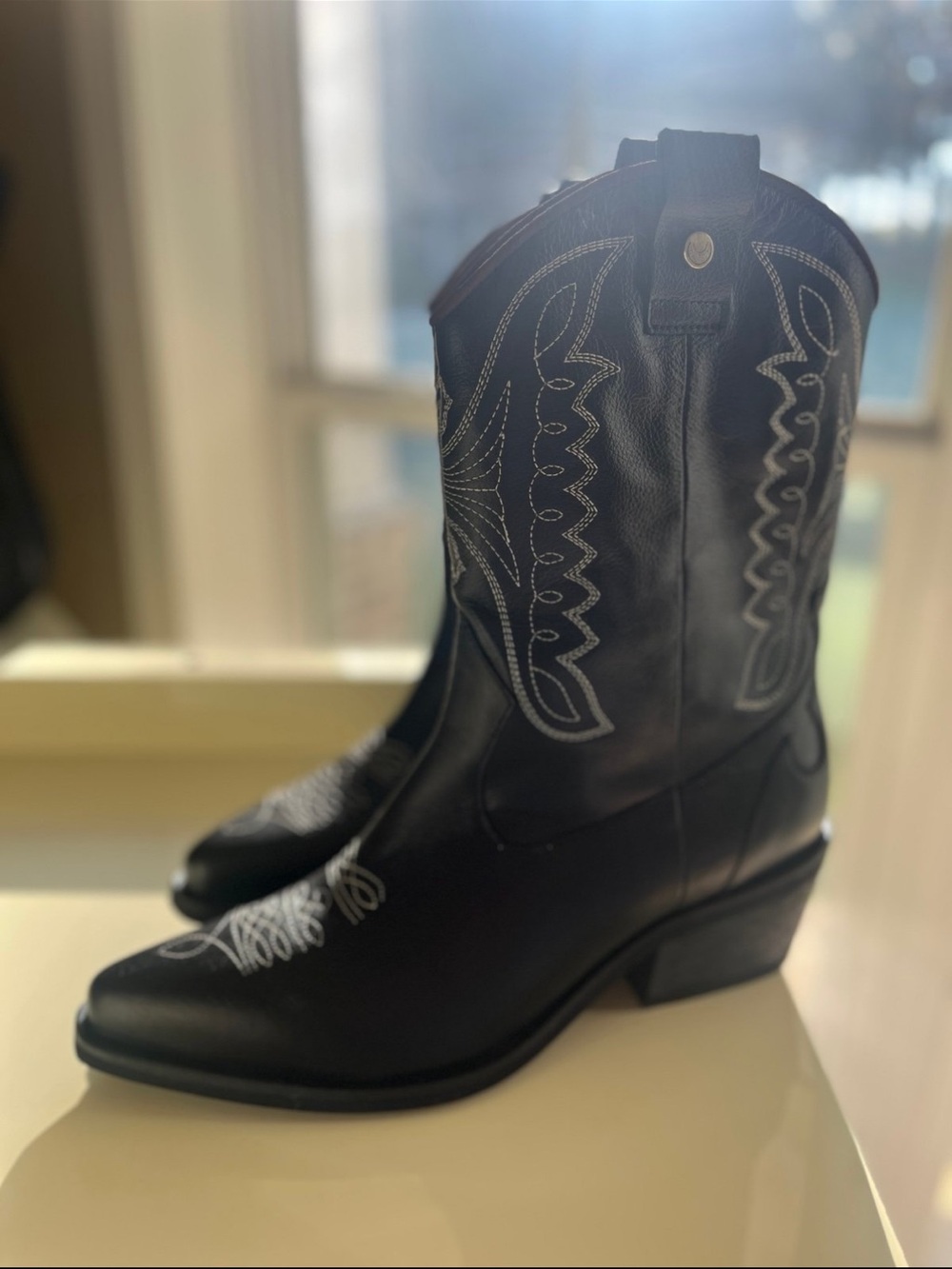 Nordstrom Stivali Black Cowboy Boots Size 7
